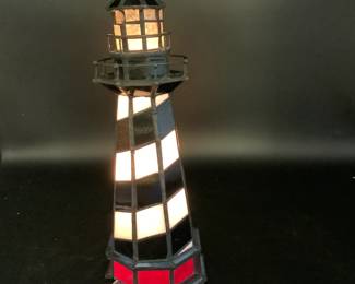 Stained Glass Lighthouse Nighlight Lamp