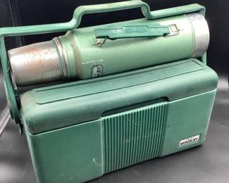 Vintage Aladdin Stanley Lunchbox With 1 Qt Vacuum Bottle Thermos Set