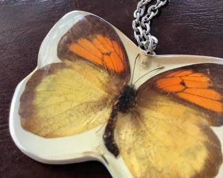 Real butterfly MCM necklace