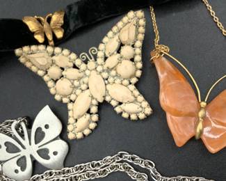 Butterfly jewelry- mid century