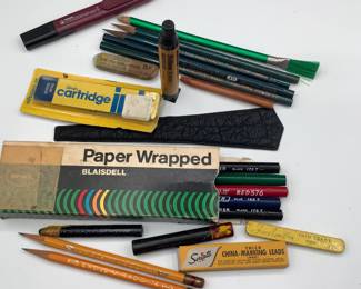 Vintage architecture and drawing implements