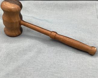 Turned wood gavel