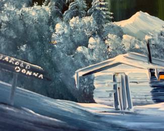 Hand Painted Tinware- Alaska Northern Lights