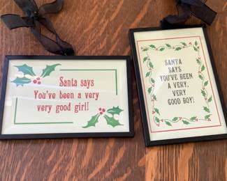 Heavy Metal and Beveled Glass Dual Sided Christmas Ornaments