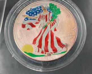 Colorized Silver Eagle 