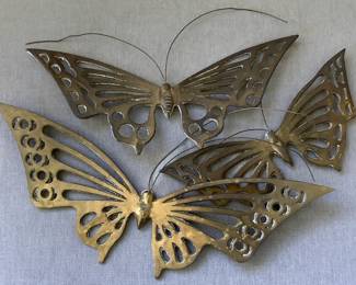 Brass MCM butterflies wall hanging