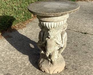 Outdoor cherub planter