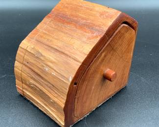 Turned wood box, made in Micanopy FL