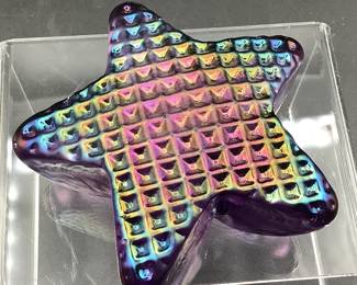 Iridescent art glass star