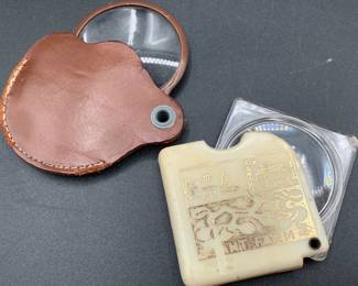 Mini magnifiers including Vintage Toy Ant Farm