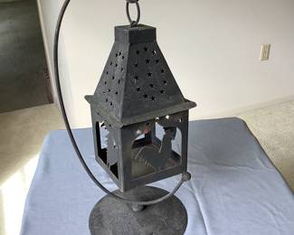 Rooster farmhouse candle lantern