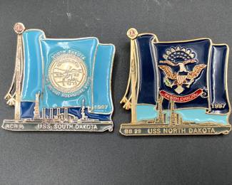 Lions Club, USS South and North Dakota pins