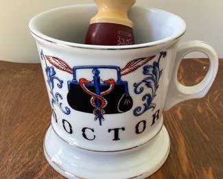 Doctor shaving mug and Erskine brush