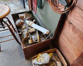 Lamp parts from the past century.