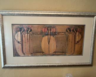 Framed print, “The May Queen”.