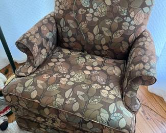 Upholstered rocking chair by Smith Brothers of Berne.