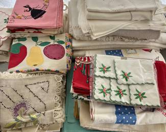 Vintage table linens.