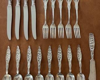 Sterling silver flatware.