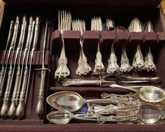 Towle “Old Colonial” sterling flatware set.