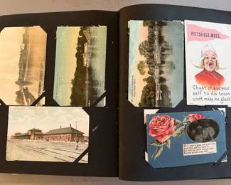 Vintage postcard album.