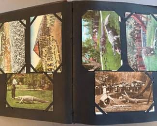 Vintage postcard album.