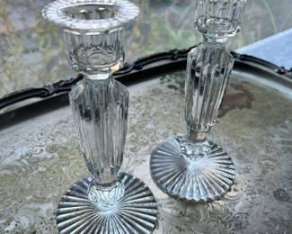 Set of 4 Deco style vintage candlesticks