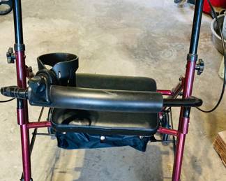 Adjustable Height Rollator Rolling Walker with 6" Wheels