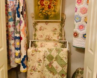 Large Selection of Hand Made Quilts and Blankets.