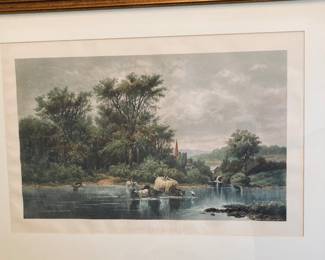 Wall Art Albert Bellows "Fording The Stream"