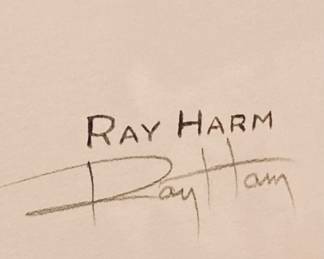 Wall Art Signed Ray Harm Bridled Titmouse.
