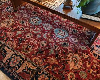 MCM coffee table and Karastan rug