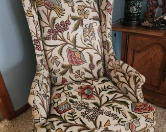 
Henredon Crewel wingback chair