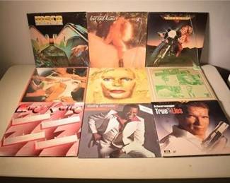 Lot Of 9 Laserdiscs & Records: Love & Kisses, Liquid Gold, Meco + More