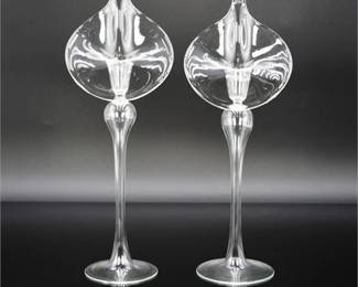 2 Calla Lilly - Jack In The Pulpit Candlestick Holders