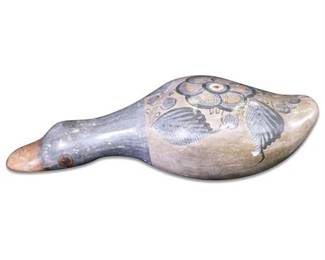 Signed Tonala Mexican Duck Art Pottery by Solis