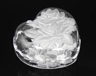 Studio Nova Heart Shaped Crystal Lidded Box