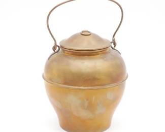 Brass Plated Ice Bucket w/Lid