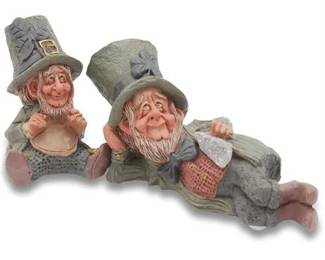 Lot of 2 Declan's Finnians Leprechaun Figurines