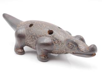 San Vincente Nicoya Costa Rican Pottery Alligator Figurine