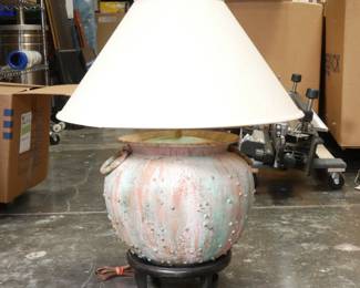 Large Cast Metal Table Lamp