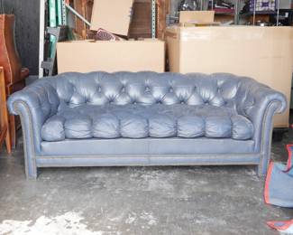 Chesterfield Style 3-Seater Leather Sofa