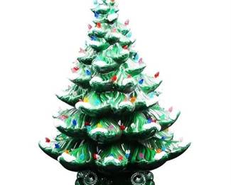 Ceramic Christmas Tree with Lights