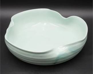 Mid-Century Japanese Ceramic Celadon Serving Bowl