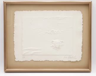 Embossed Cast Paper Sculpture Art by Carlo Wahlbeck