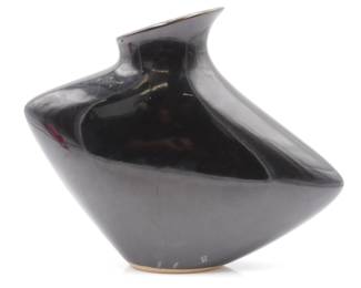 Black Art Deco Vase