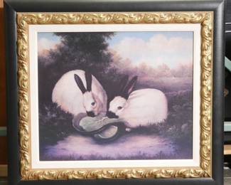 Framed Art Print Of Himalayan Rabbtis By P. Rolence