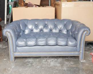 Chesterfield Style 2-Seater Leather Sofa