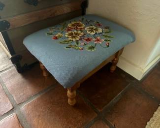 NEEDLEPOINT STOOL