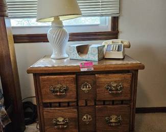 Bed side Table W/ Contents