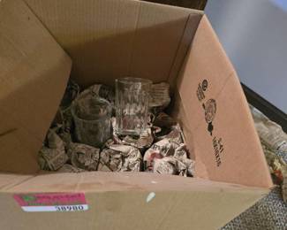 Box of Vintage Glassware